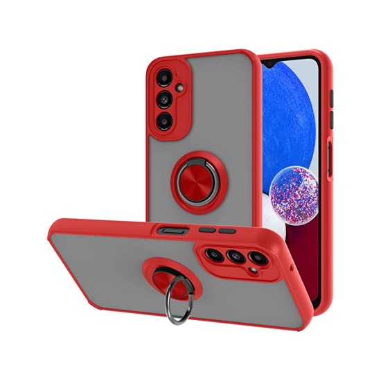 Case with Support Ring For Samsung Galaxy A14 5G Smoked Red Case with Support Ring For Samsung Galaxy A14 5G Smoked Red